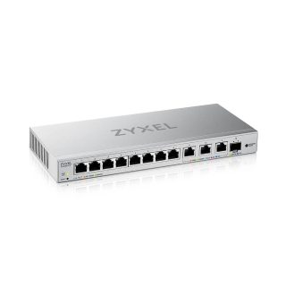 ZyXEL XGS1250-12 v2, 12-портов Gigabit web управляем комутатор за настолен монтаж с 8 порта 1G + 3 порта MultiGig 1/2.5/5/10G + 1 порт SFP+