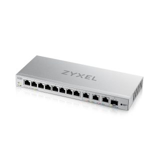 ZyXEL XGS1250-12 v2, 12-портов Gigabit web управляем комутатор за настолен монтаж с 8 порта 1G + 3 порта MultiGig 1/2.5/5/10G + 1 порт SFP+