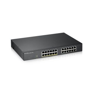 ZyXEL GS1900-24, 24-портов GbE L2, 12 PoE порта Smart Switch, rackmount, 130 Watt