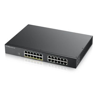 ZyXEL GS1900-24, 24-портов GbE L2, 12 PoE порта Smart Switch, rackmount, 130 Watt