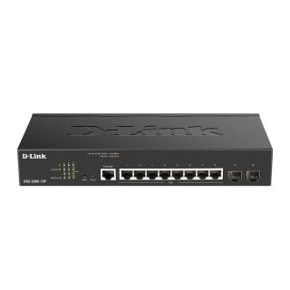 D-Link 8-портов Gbit PoE управляем суич, вкл. 2x SFP