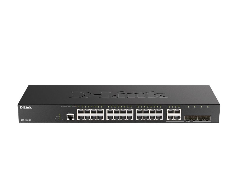 D-Link 24-портов Gigabit управляем суич плюс 4 Combo 1000BaseT/SFP