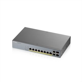 ZyXEL GS1350-12HP, 12 портов управляем CCTV PoE комутатор, дълъг обхват, 130W