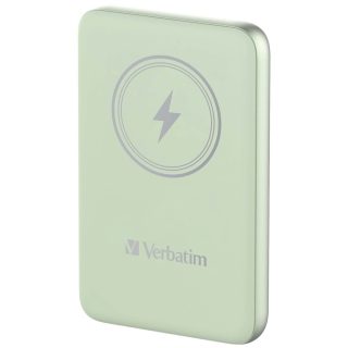 Verbatim MCP-10GN Power Pack 10000 mAh с USB-C PD 20W / Безжично магнитно зареждане 15W Зелен