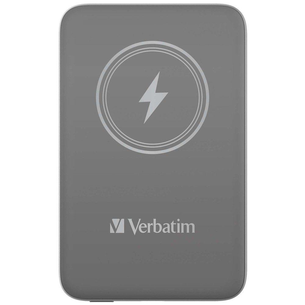 Verbatim MCP-10GY Power Pack 10000 mAh с USB-C PD 20W / Магнитно безжично зареждане 15W Сив