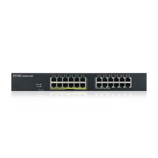ZyXEL GS1915-24EP, 24-портов GbE, 12 порта PoE, 130 Watt 802.3at, rackmount, без вентилатор, Smart hybrid mode Switch, standalone или NebulaFlex Cloud