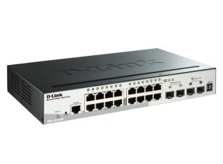 D-Link 20-портов Gigabit Stackable SmartPro комутатор с 2 SFP порта и 2 x 10G SFP+ порта