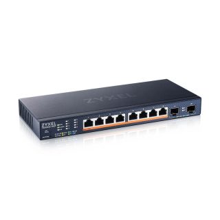 ZyXEL XMG1915-10EP, 8-портов 2.5GbE, 2 SFP+, 8 x PoE++ 130W Smart Switch, хибриден режим, самостоятелен или NebulaFlex Cloud
