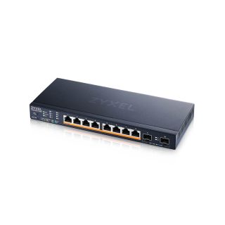 ZyXEL XMG1915-10EP, 8-портов 2.5GbE, 2 SFP+, 8 x PoE++ 130W Smart Switch, хибриден режим, самостоятелен или NebulaFlex Cloud