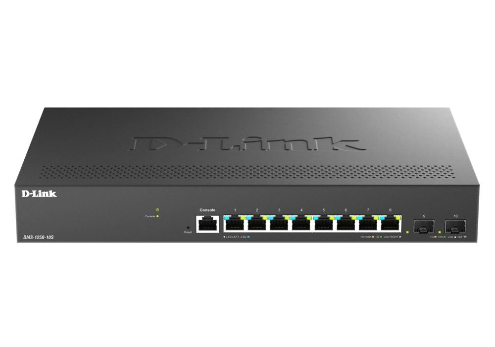 D-Link 8-Port 2.5G Base-T и 2-port 10G SFP+ Smart Managed Switch
