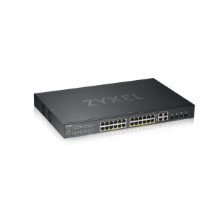ZyXEL GS1920-24HPv2, 28 портов смарт управляем суич, 24x Gigabit медни и 4x Gigabit dual pers., хибриден режим, самостоятелен или NebulaFlex Cloud