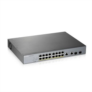 ZyXEL GS1350-18HP, 18-портов управляем CCTV PoE комутатор, long range, 250W