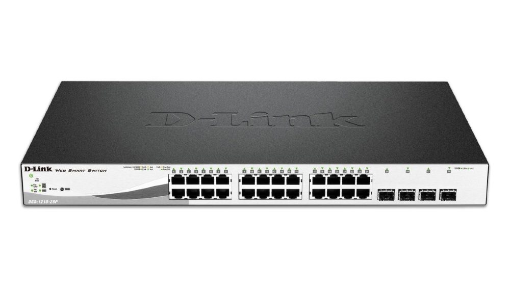 D-Link 24 PoE 10/100/1000 Base-T порта с 4 x 1000Base-T /SFP порта