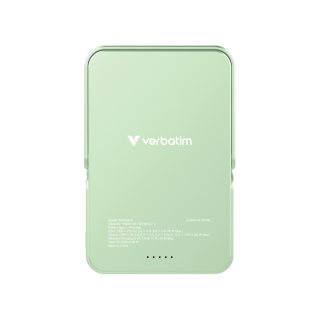 Verbatim Charge 'n' Go Power Bank with Stand Magnetic Wireless 10000mAh Green