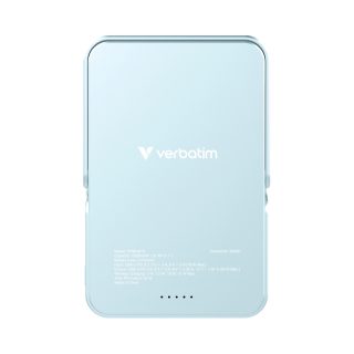 Външна батерия Verbatim Charge 'n' Go със стойка, магнитно безжично зареждане 10000mAh, син