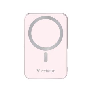 Verbatim Charge 'n' Go Power Bank with Stand Magnetic Wireless 10000mAh Pink