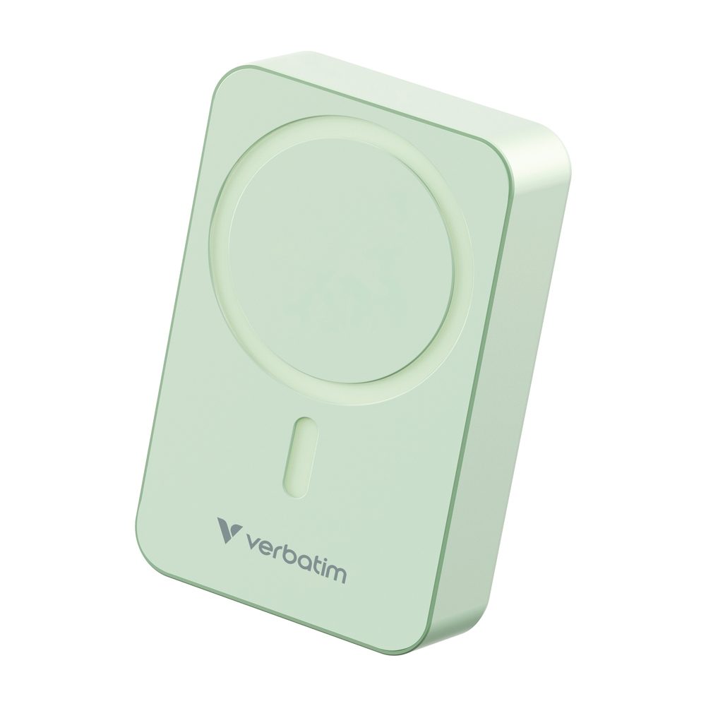 Verbatim Charge 'n' Go Essentials Power Bank Magnetic Wireless 20000mAh Green