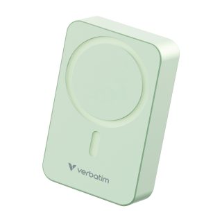 Verbatim Charge 'n' Go Essentials Power Bank Magnetic Wireless 20000mAh Green