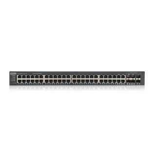 ZyXEL GS1920-48v2, 50 портов смарт управляем суич, 44x Gigabit медни и 4x Gigabit dual personality порта, хибриден режим, самостоятелен или NebulaFlex Cloud
