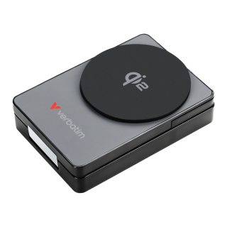 Verbatim Foldable 3-in-1 Qi2 Magnetic Wireless Power Bank 5000 mAh Grey
