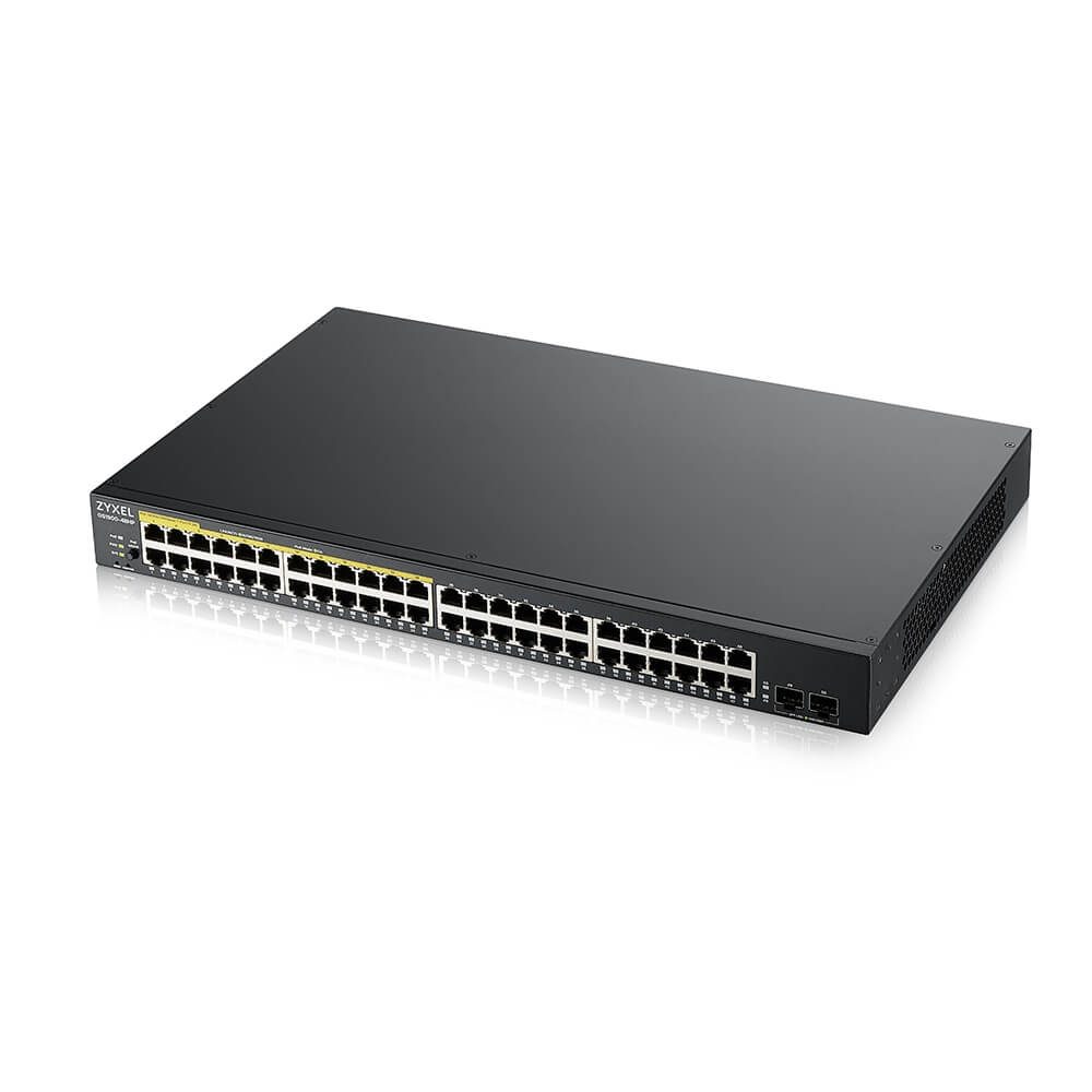 ZyXEL GS1900-48HP v2, 48-портов GbE L2 Smart Switch, 170 Watt, rackmount