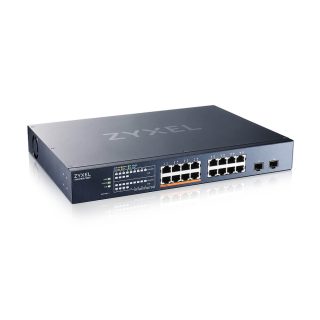 ZyXEL XMG1915-18EP, 16-портов 2.5GbE, 2 SFP+, 8 x PoE++ 180W Smart Switch, хибриден режим, самостоятелен или NebulaFlex Cloud