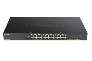 D-Link управляем комутатор 24 порта Gigabit PoE с 4 порта 10G SFP+, 370W