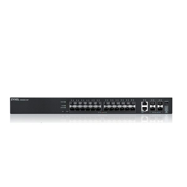 ZyXEL XGS2220-30F L3 Access Switch, 24x1G SFP, 2x10mG RJ45, 4x10G SFP+ Uplink, incl. 1 yr NebulaFlex Pro