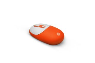 PackardBell The Dot Combo, PBA 600, BT клавиатура и мишка, ергономичен тънък дизайн, тихи клавиши, US подредба, оранжев