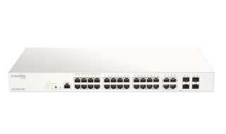 D-Link 28-портов Gigabit PoE+ Nuclias Smart Managed комутатор с 4x 1G Combo порта, 370W (с 1-годишен лиценз)