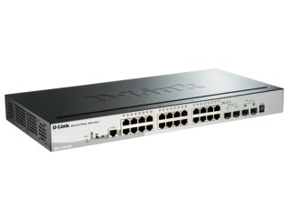 D-Link 28-Port Gigabit Stackable SmartPro PoE Switch including 2 SFP ports and 2 x 10G SFP+ ports
