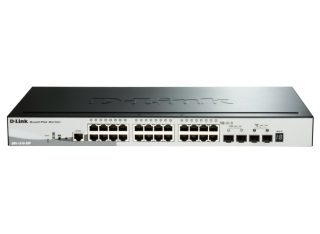 D-Link 28-Port Gigabit Stackable SmartPro PoE Switch including 2 SFP ports and 2 x 10G SFP+ ports