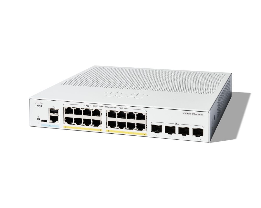 Cisco Catalyst 1300 16-port GE, PoE, 4x10G SFP+ (Комутатор)