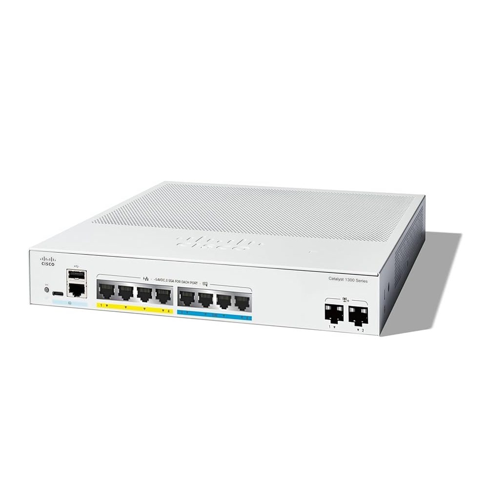 Комутатор, Cisco Catalyst 1300 4-port 2.5GE, 4-port GE, PoE, 2x10G SFP+