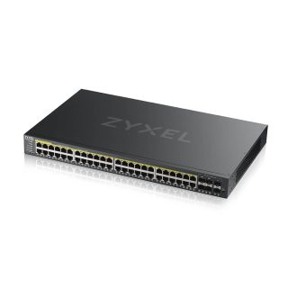 ZyXEL GS2220-50HP, EU region, 48-port GbE L2 PoE Switch with GbE Uplink (1 year NCC Pro pack license bundled)