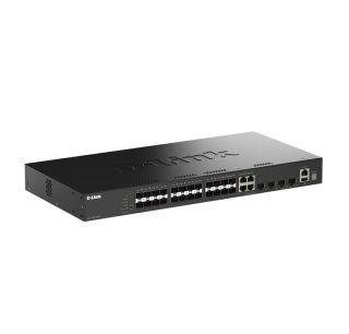 D-Link DGS-1530-28SC Smart Managed Switch, 20 порта 1G SFP + 4 порта GE Combo + 4 порта 10G SFP+