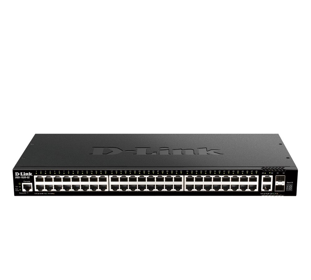 D-Link комутатор 48 порта GE + 2 10GE порта + 2 SFP+ Smart Managed Switch