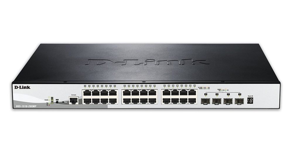 D-Link 28-портов Gigabit Stackable POE Smart Managed Switch с 4 10G SFP+ порта