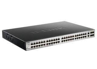D-Link 48x10/100/1000BASE-T порта Layer 3 Stackable Managed Gigabit Switch с 2x10GBASE-T порта и 4xSFP+ порта