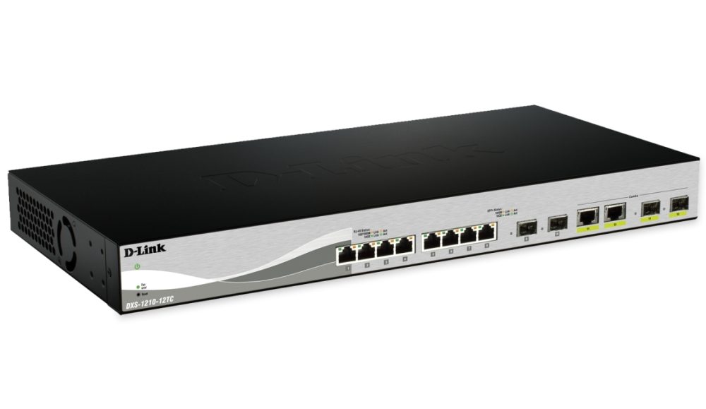 D-Link DXS-1210-12TC 12-портов управляем комутатор с 8x10GBase-T и 4xSFP+