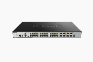 Комутатор D-Link xStack 20-port GE и 4-port Combo 1000BaseT/SFP плюс 4 10GE SFP+