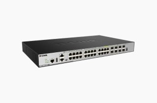 Комутатор D-Link xStack 20-port GE и 4-port Combo 1000BaseT/SFP плюс 4 10GE SFP+