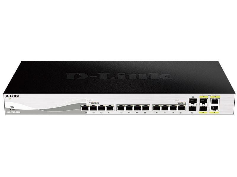 D-Link 16 портов комутатор с 12x10G порта, 2xSFP и 2xSFP/Combo