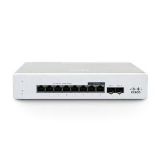 Cisco Meraki MS130-8X Cloud Managed 6GE + 2x(2.5GE) 120W PoE Switch