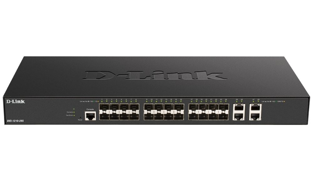 D-Link 24x10G SFP+ порта + 4x10G Base-T порта Smart Managed Switch