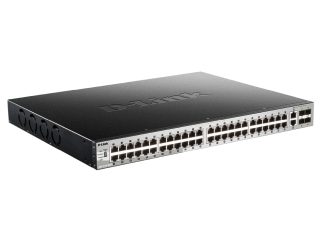 D-Link DGS-3130-54PS 48x10/100/1000BASE-T PoE порта (370W бюджет) Layer 3 Stackable Managed Gigabit Switch с 2x10GBASE-T порта и 4xSFP+ порта