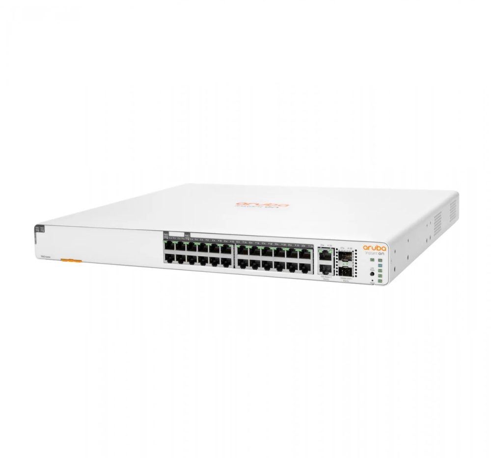 HPE Networking Instant On Switch 20p Gigabit CL4 4p Gigabit CL6 PoE 2p 10GBT 2p SFP+ 370W 1960