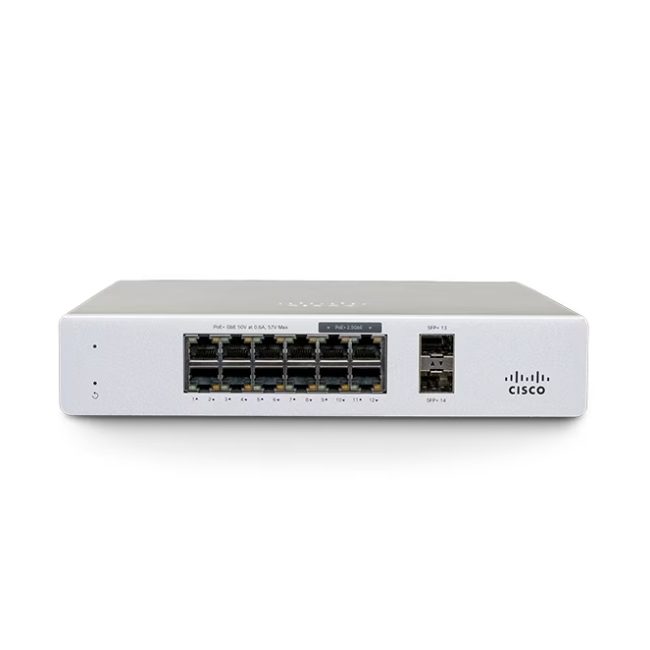 Cisco Meraki MS130-12X Cloud Managed 8GE + 4x(2.5GE) 240W PoE Switch