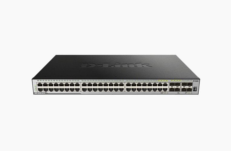 D-Link xStack 44-портов GE и 4-портов Combo 1000BaseT/SFP плюс 4 10GE SFP+ комутатор
