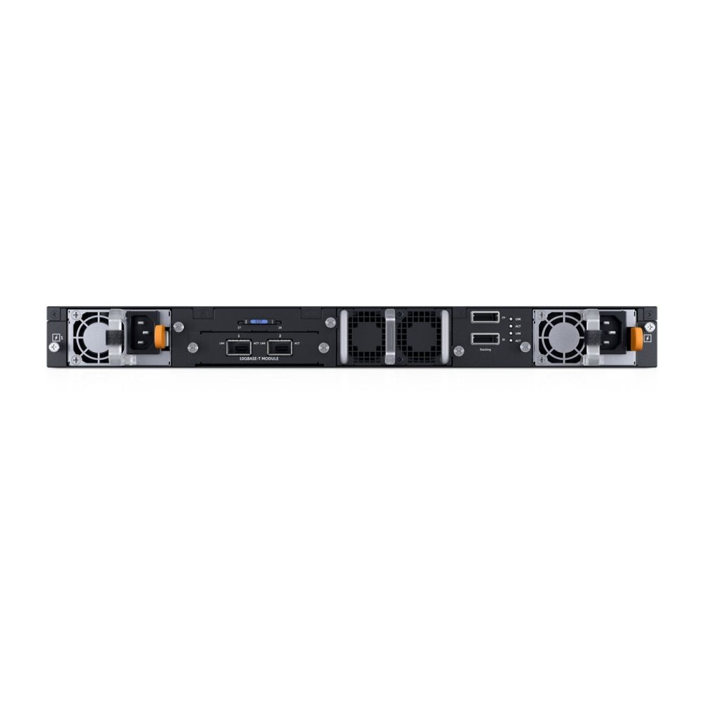 Dell Networking S3124 Ethernet комутатор, L3, 24x 1GbE, 2xCombo, 2x 10GbE SFP+ фиксирани портове, Stacking, IO към PSU airflow, 1x AC PSU, DNS3124T STOCK Smart Value, 210-AIMQ